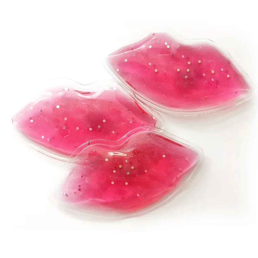

1-6PCS Lip Gel Ice Packs Flexible Reusable Cooling Pad Cold Compress for Cosmetic Injuries Pain Relief Cold Use for Lip Surgery