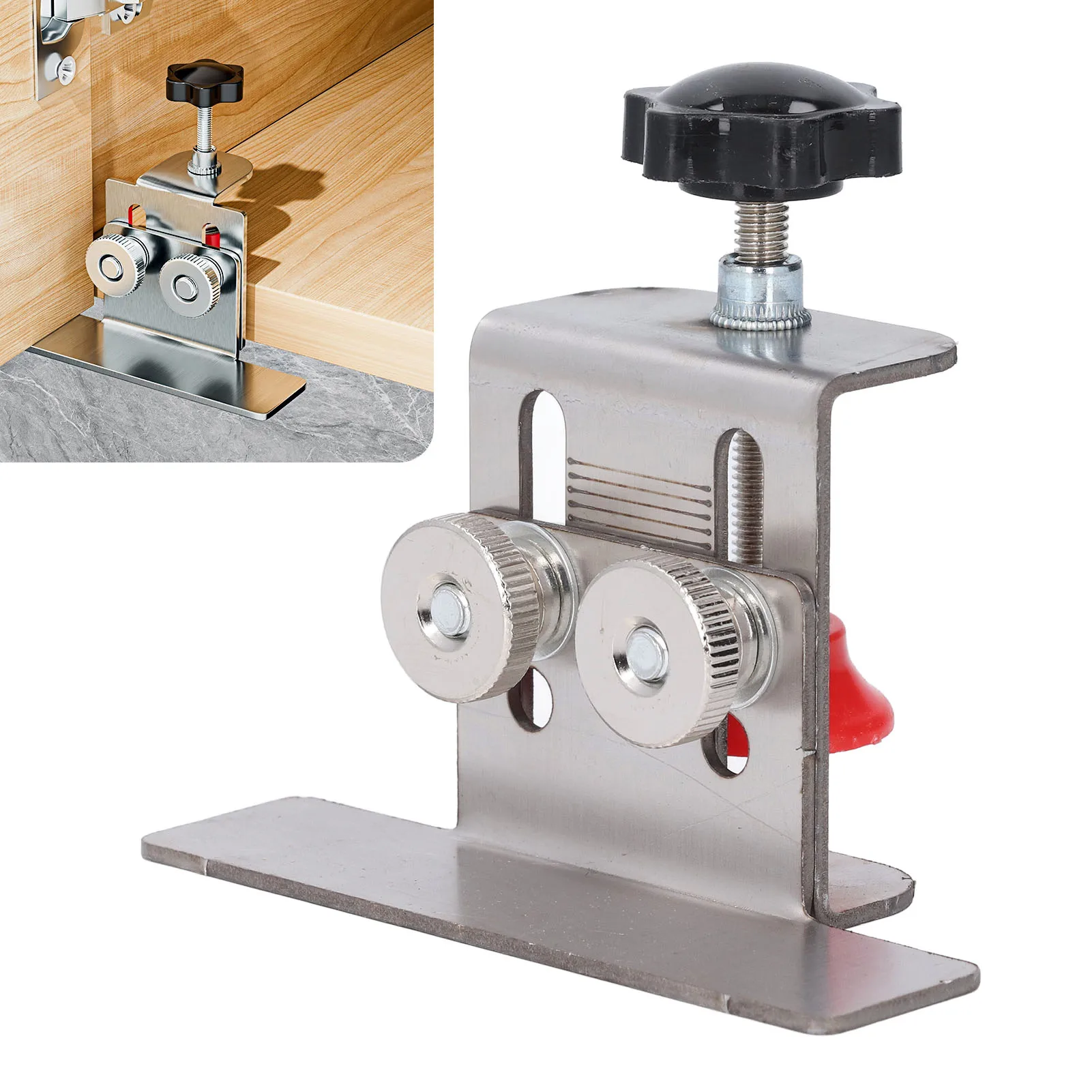 

Локатор установки двери шкафа 0-36 мм, зажимное приспособление для установки двери шкафа, стабильная опора из нержавеющей стали для деревообработки