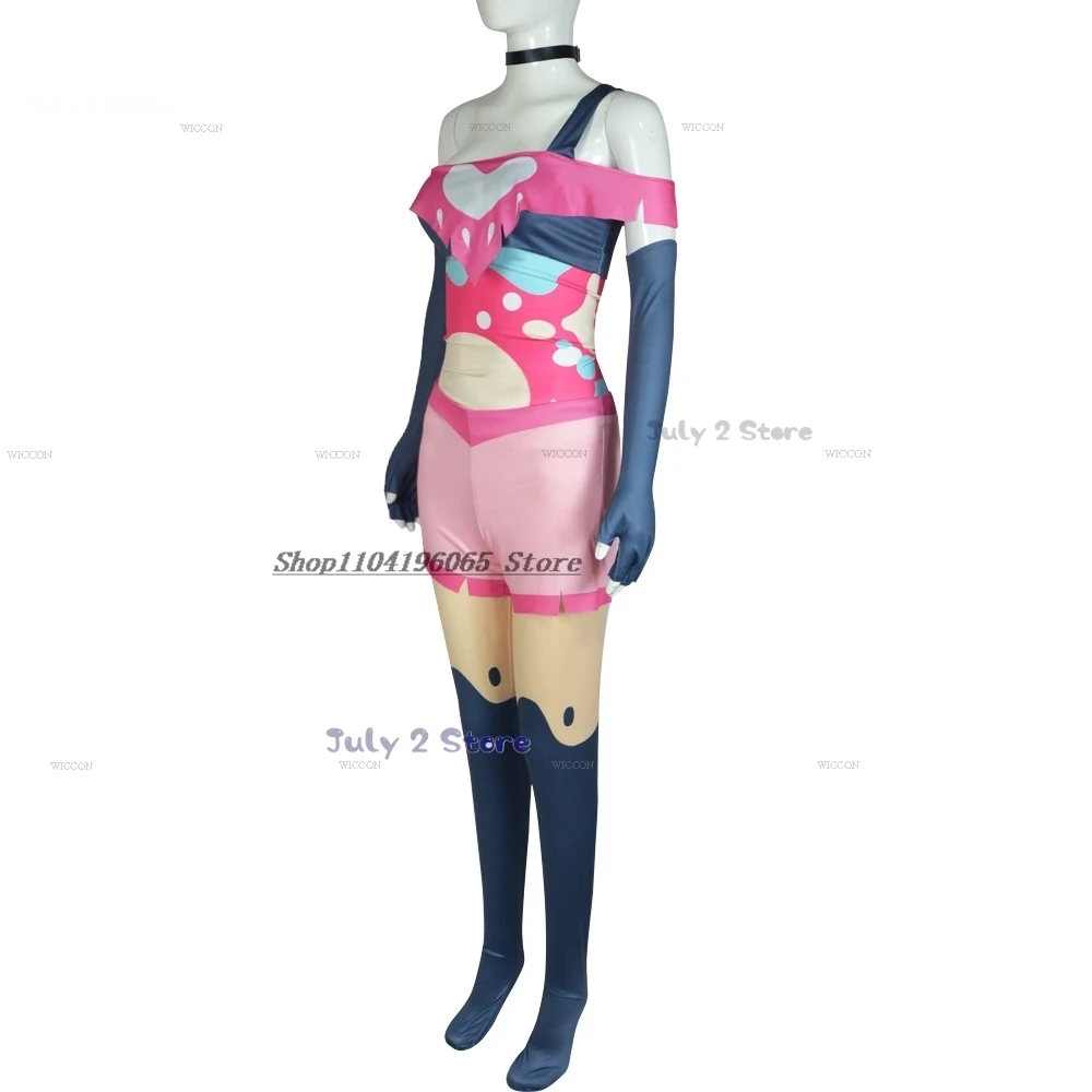 Helluvaboss Queen Bee Cosplay Costume Beelzebub Cosplay Costume Halloween Fancy Sexy Carnaval Party Women Colorful Suit