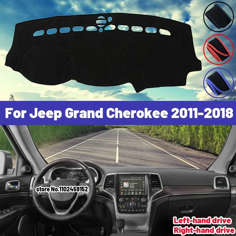 

High Quality For Jeep Grand Cherokee 2011-2018 Car Dashboard Cover Mat Sun Shade Avoid Light Pad Carpets Anti-UV Interior