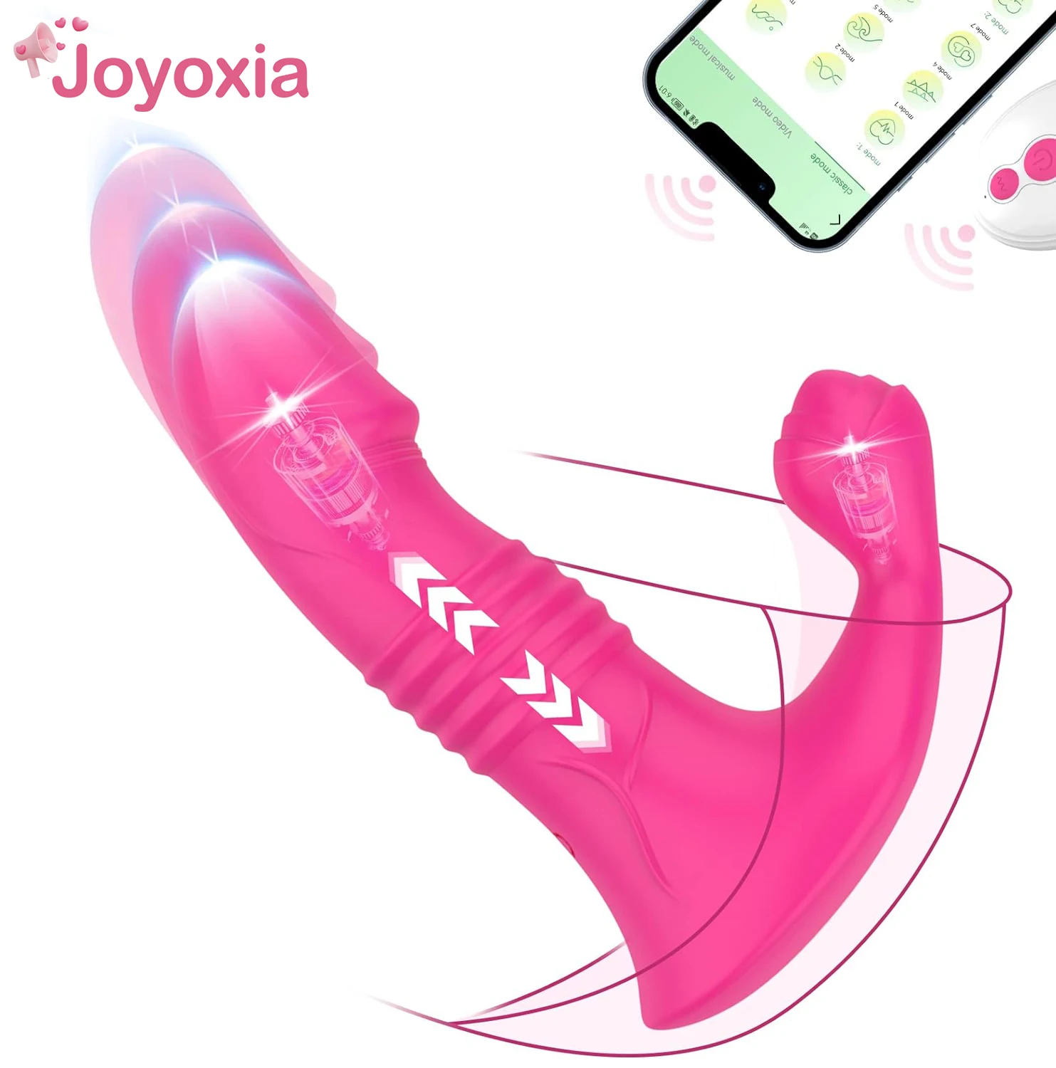 APP Bluetooth Control Thrusting Vibrator for Women Clitoris Stimulator G Spot Massager Wearable Dildo Panties Sex Toys for Adult