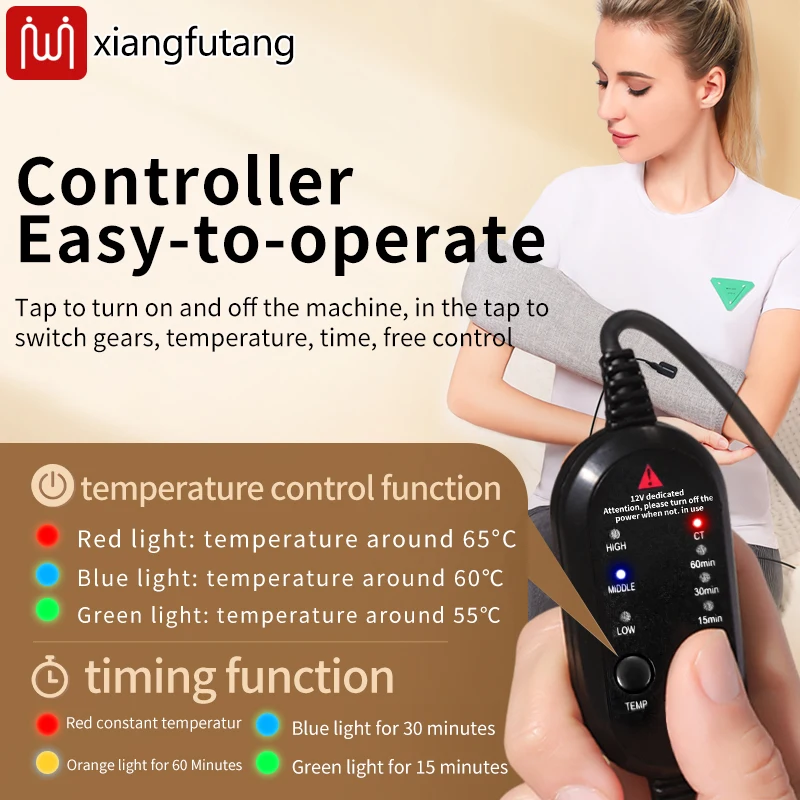 Red Light Heating Arm Protector - Relieves Rheumatic Pain, Warms Palms, Boosts Blood Circulation, Aids Tendonitis Recovery