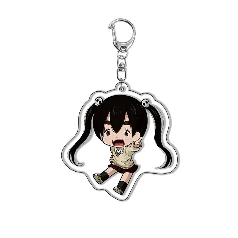 أنيمي الميت الميت الشياطين مخصص تدمير سلسلة مفاتيح مصنوعة من الأكريليك Q نسخة الملحقات Kawaii الكرتون حقيبة ظهر ساحرة هدايا معلقة