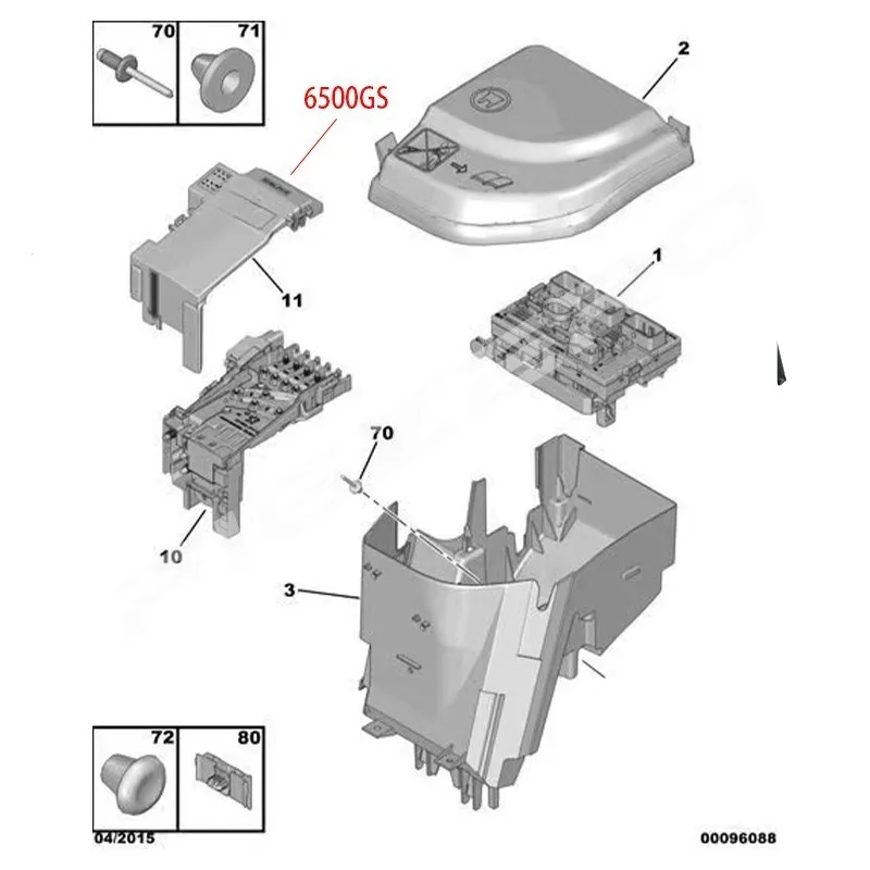 6500GS Fuse Box Cover Plate Battery Manager Top Cover for Peugeot 3008 308CC SW RCZ Brand New