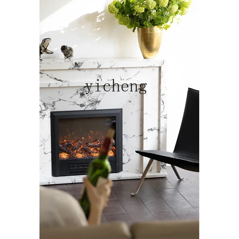 YFY  marble! Simulation intelligent fireplace side cabinet atmosphere home decoration accessories