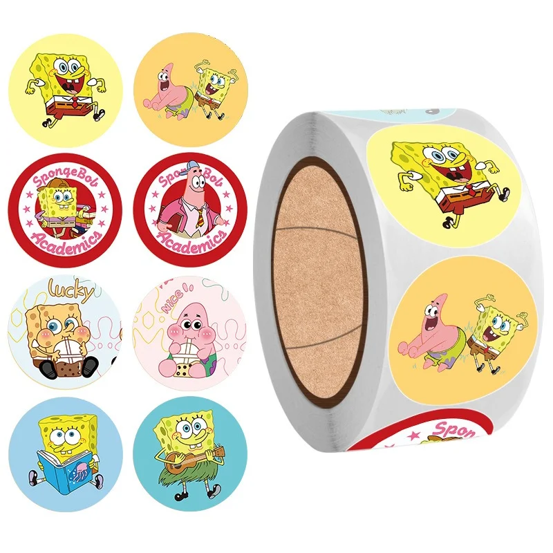 500Pcs Cartoon Spongebob Squarepants Patrick Star Stickers Notebook Cup Bagage Gitaar Envelop Decoratie Stickers Groothandel