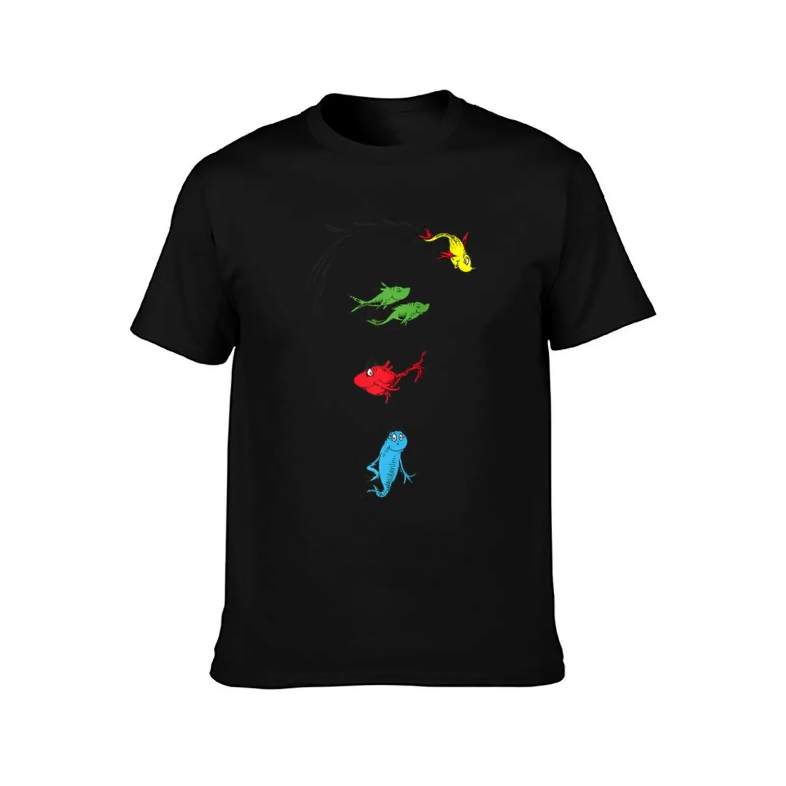 Dr. Seuss One Fish Two Fish Red Fish Blue T-Shirt gifts for boyfriend Clothing new gifts and t-shirts mens white t shirts