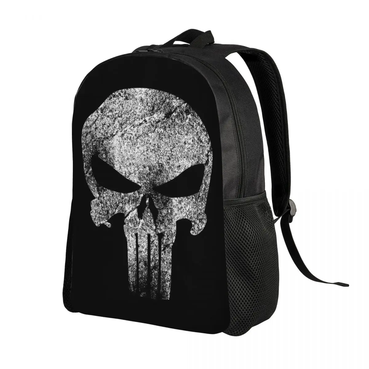 Esqueleto Crânio Impressão 3D Mochila para Meninas Meninos Heavy Metal Colégio Escola Sacos de Viagem Mulheres Homens Bookbag Fits 15 Polegada Laptop