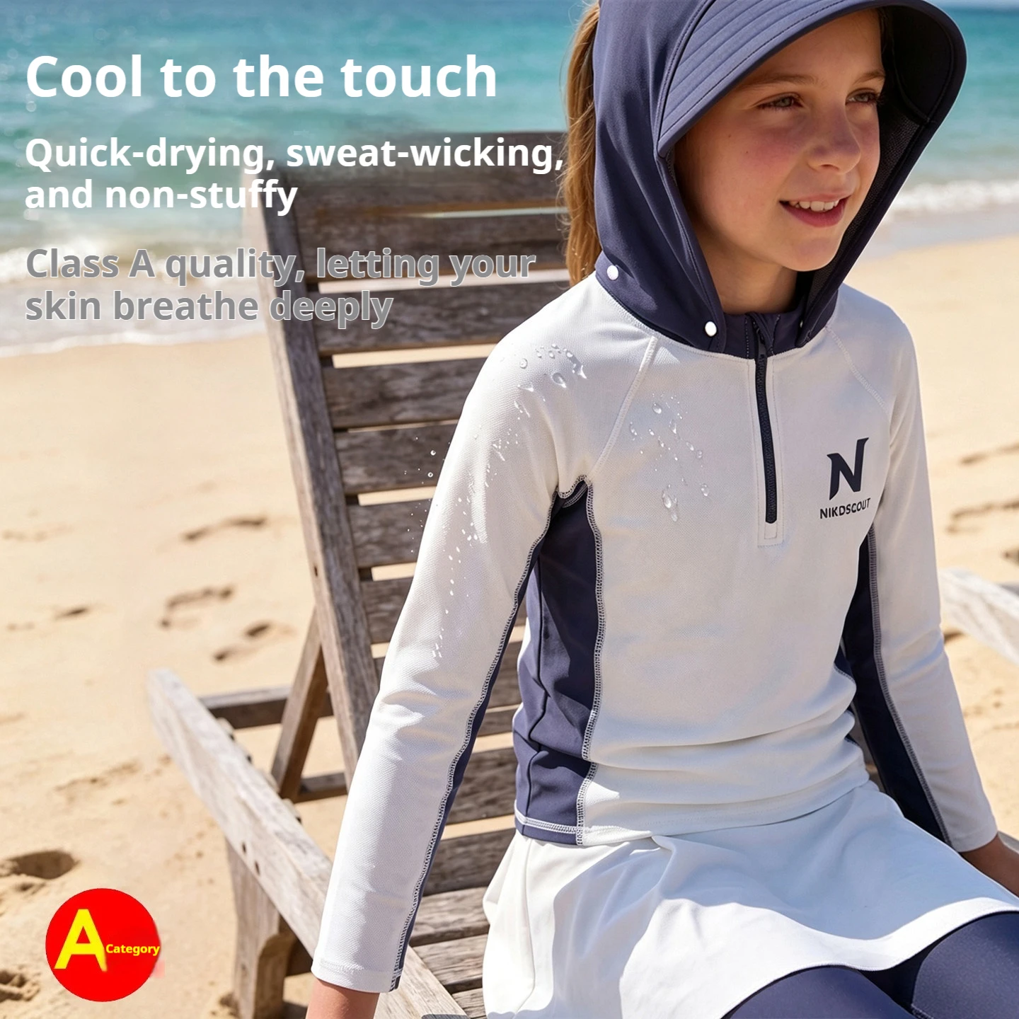 Girls' swimsuit, teenagers' swimsuit, long sleeved pants with chest cushion, sun protection, quick drying swimsuit