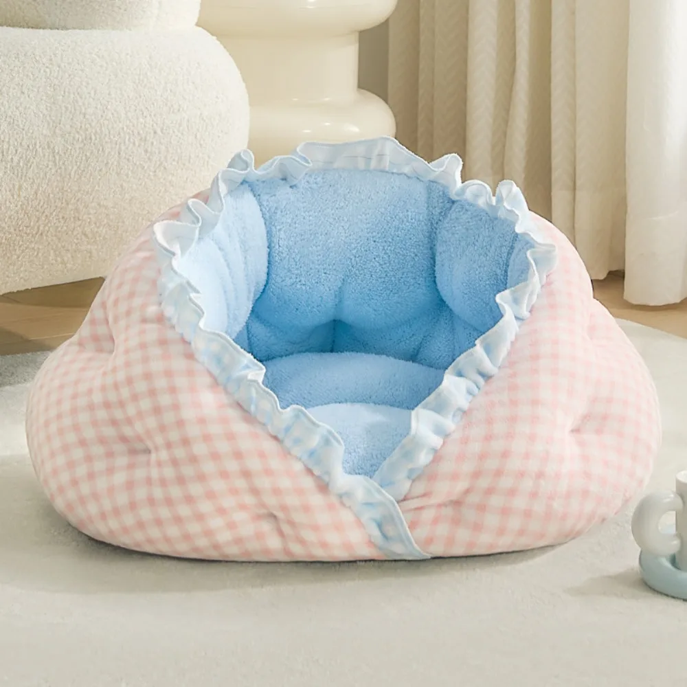 

Universal Semi-surrounded Cat Nest Soft Breathable Warm Pet Bed Comfortable Dog Kennel Winter