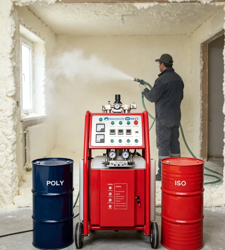 Hydraulic Polyurethane Spray Equipment Two Component Wall Foam Insulation Machine Industrial Waterproofing Pump