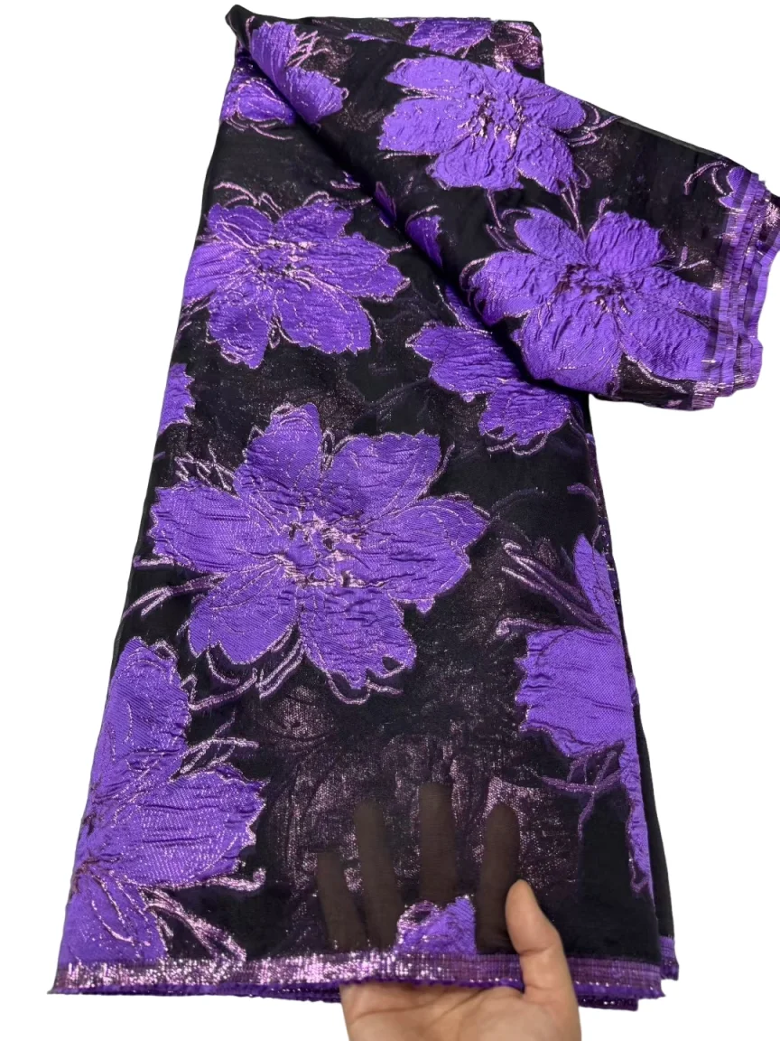 

Африканские жаккардовые кружевные ткани высокого качества, нигерийская парчовая кружевная позолота, элегантные платья для женщин, свадебная вечеринка, 5 ярдов шитья