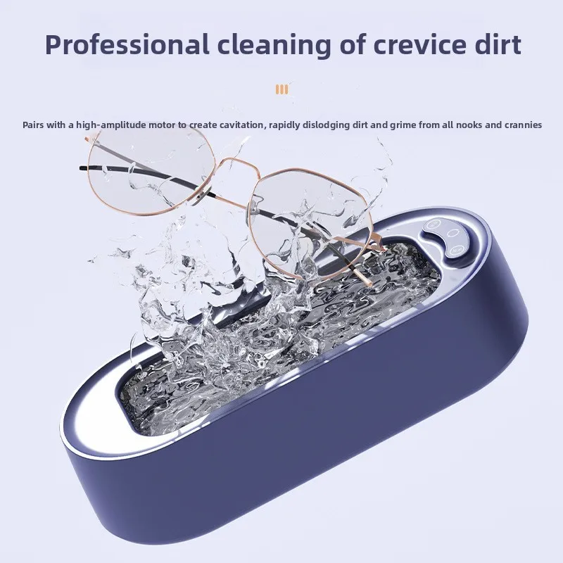 

New Ultrasonic Cleaning Machine, Home Portable Cleaner for Glasses, Jewelry, and Makeup Brushes, Small Cleaning Device