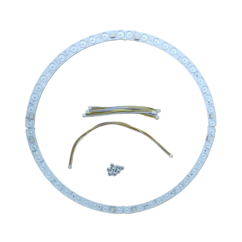 Fan Shaped LED Light For Source 3 Color Dimming Ceiling Lamp Panel For Round Home Living Room Lighting Replacement Module
