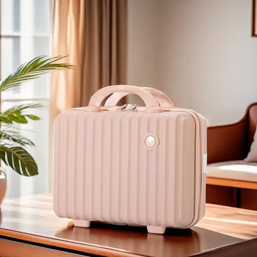 Bolsa de cosméticos portátil para mujer, bolsa de cosméticos de viaje de gran capacidad, nueva caja de bolsa de aseo elegante 2024