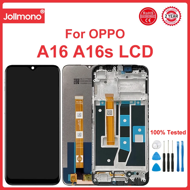 

ЖК-дисплей 6,52 дюйма для Oppo A16 A16s CPH2269 CPH2271 с рамкой