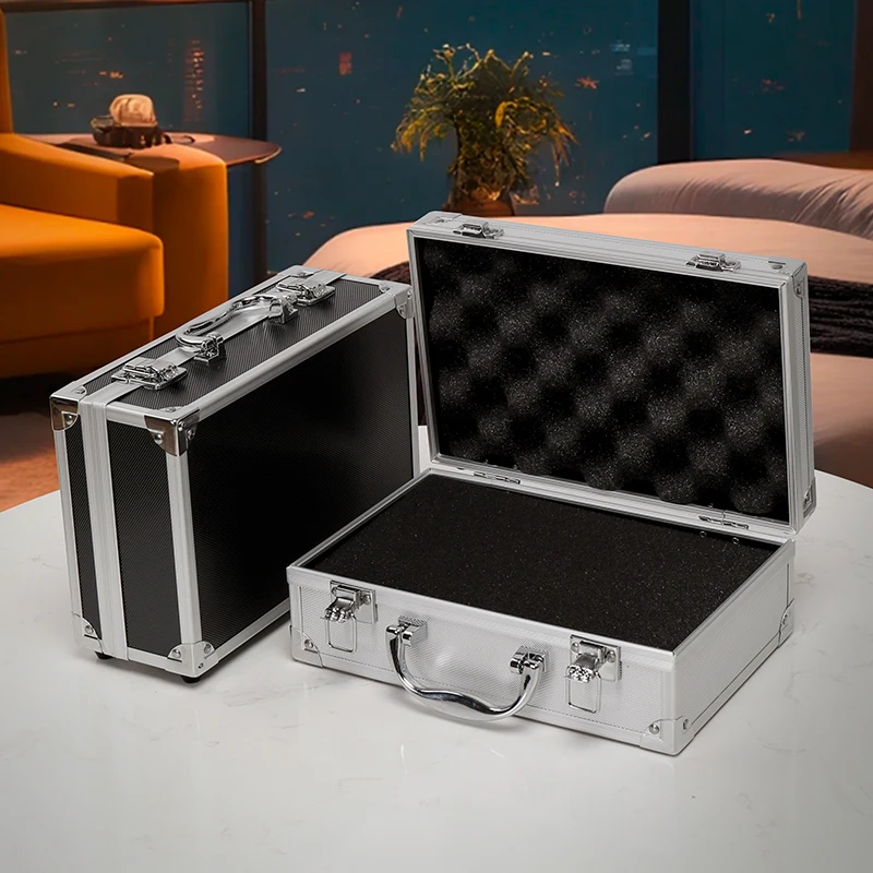 1PC Mini Tool Box Aluminum Alloy Storage Case  Metal Frame Packaging Toolbox Gift Box