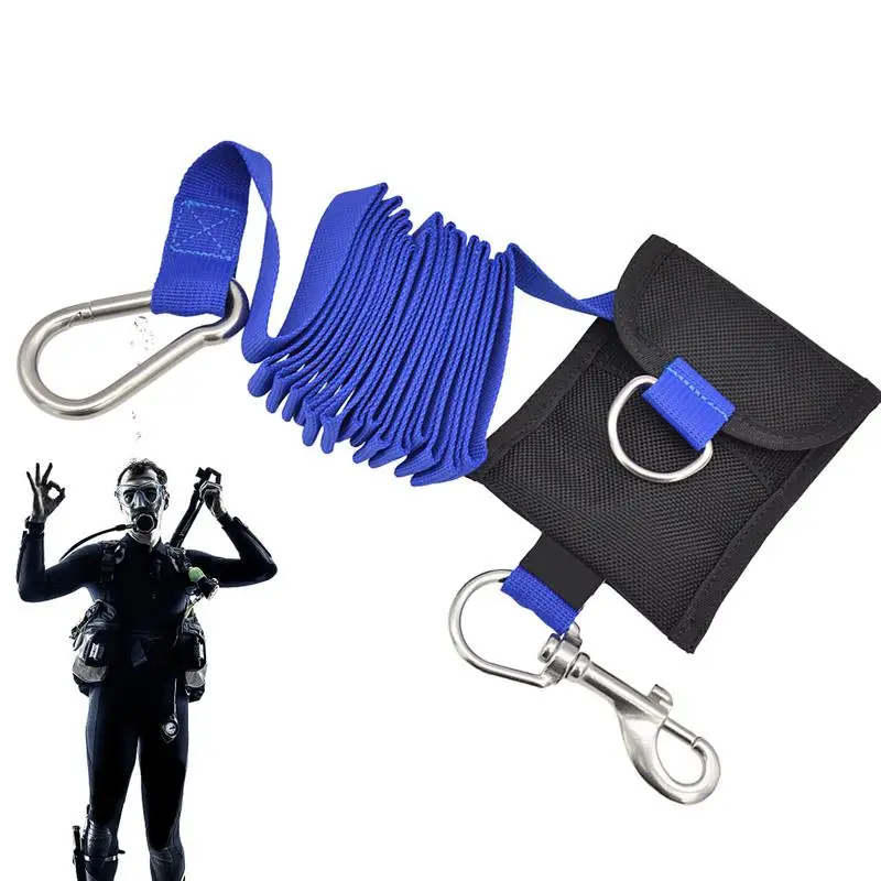 

Scuba Diving Lanyard Free Diving Safety Rope 8.5 Ft Scuba Diving Accessories Anti-Lost Strap With Carabiner Underwater Diving