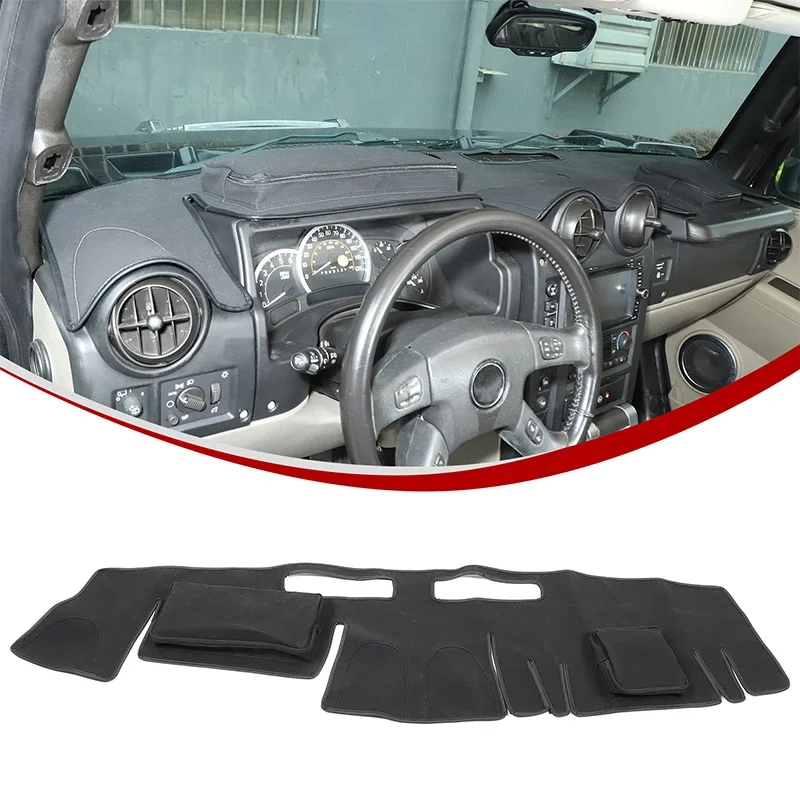 For Hummer H2 2003-2009 Black Car styling instrument panel storage sun protection and UV mat interior modification accessories