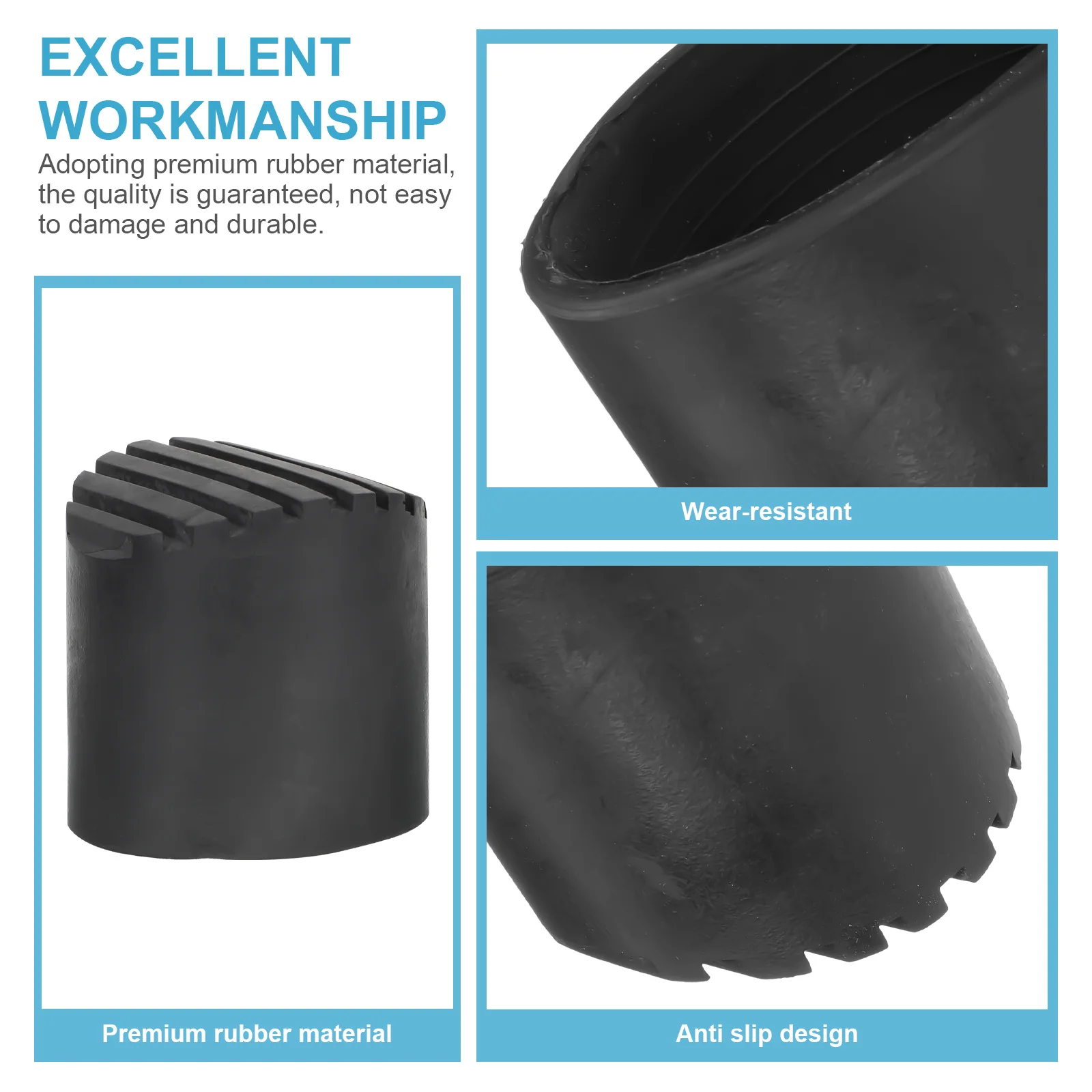 

2pcs Ladder Foot Cover Anti-Slip Rubber Pad Durable Replacement For Step Extension Ladders Home Repair Tools Ladder Accessories