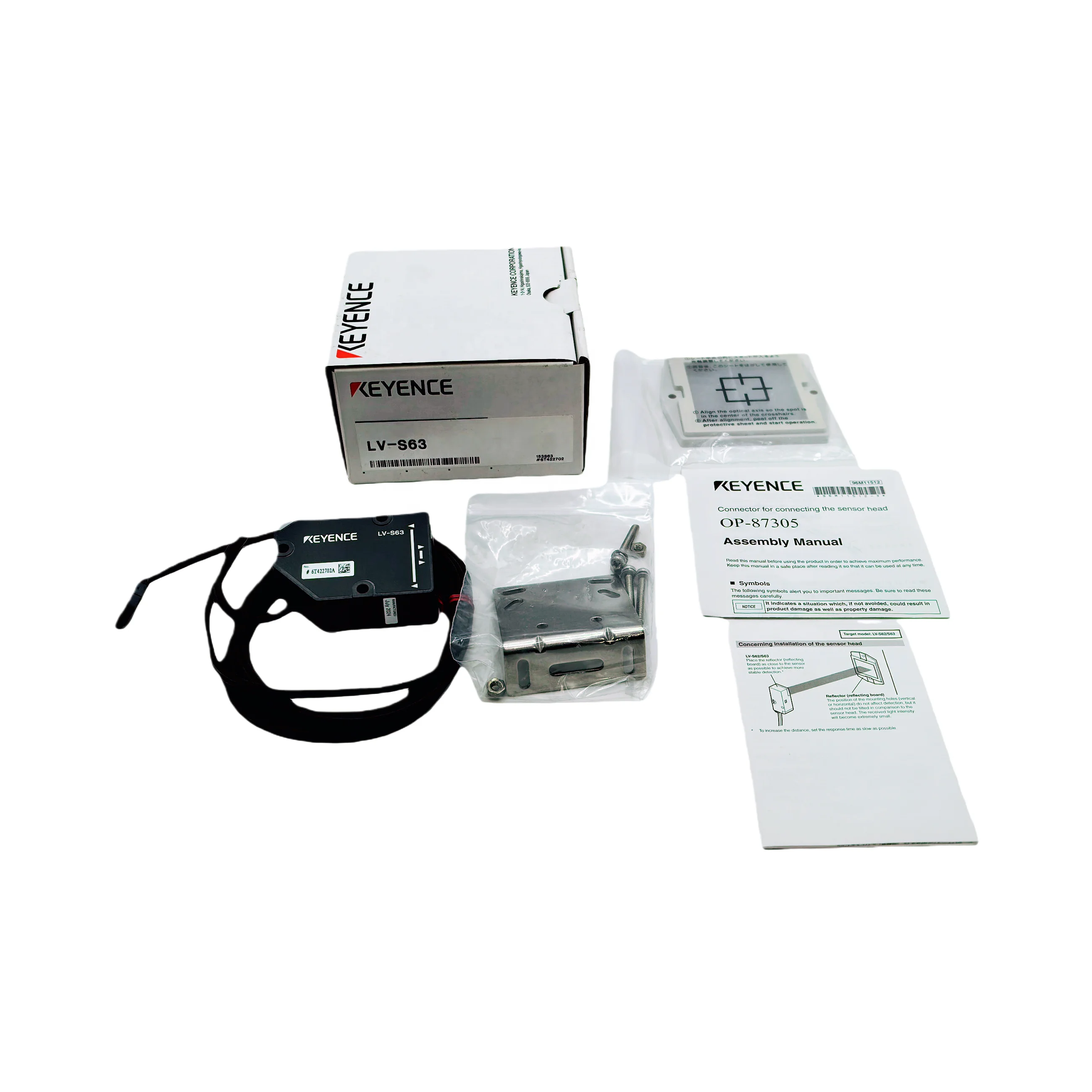 Original LV-S63 Retroreflective Digital Laser Sensor Head for Industrial Production Automation Inspection
