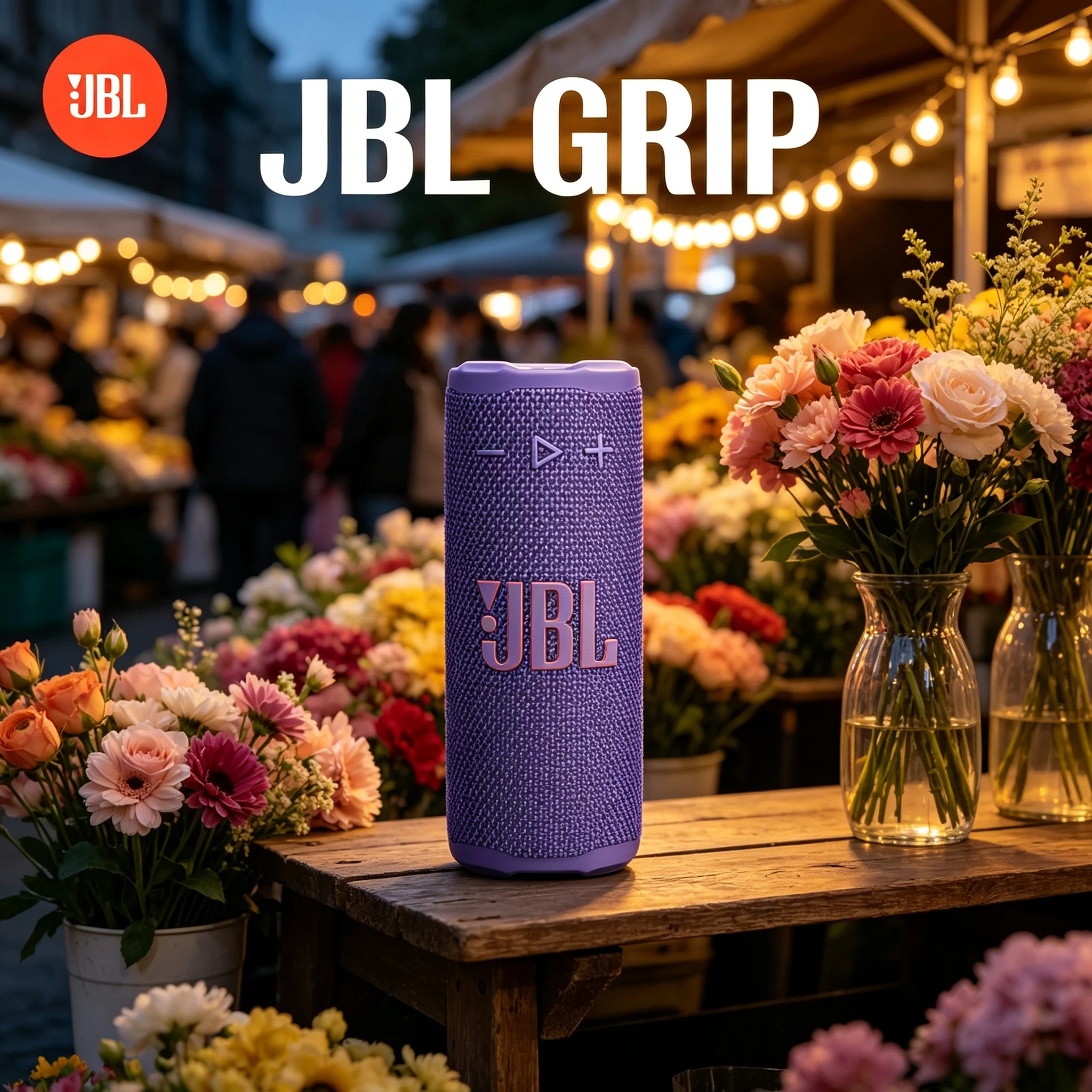 JBL GRIP Bluetooth Speaker IP68 Waterproof Auracast AI Sound Boost for Camping Beach Outdoor Soundbox Device