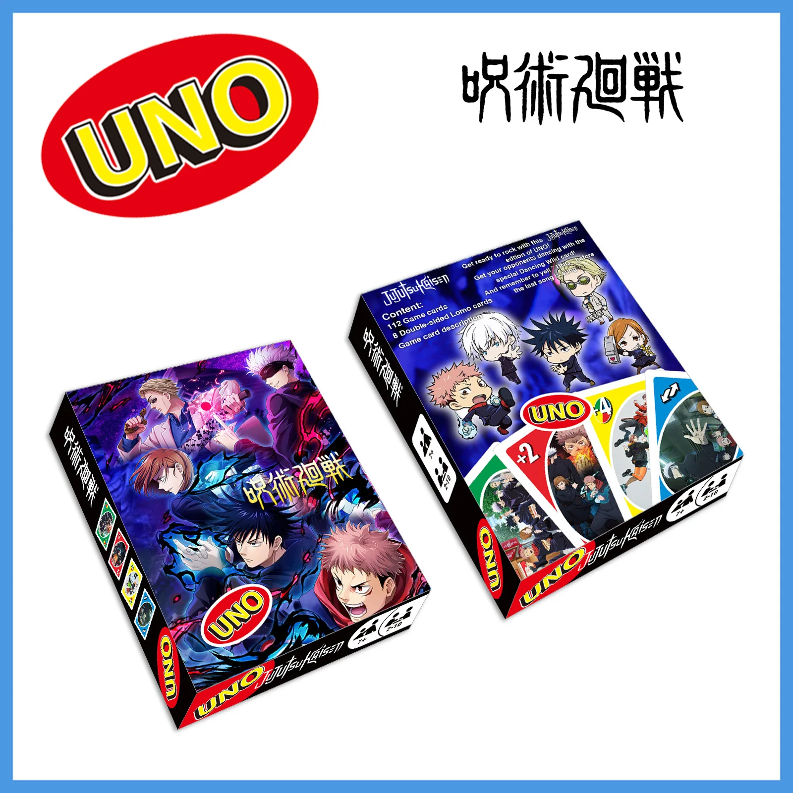 UNO Demon Slayer One Piece Jujutsu Kaisen Card Game Family Fun Entertainment Board Game Poker Children\'s Toy Poker Cards