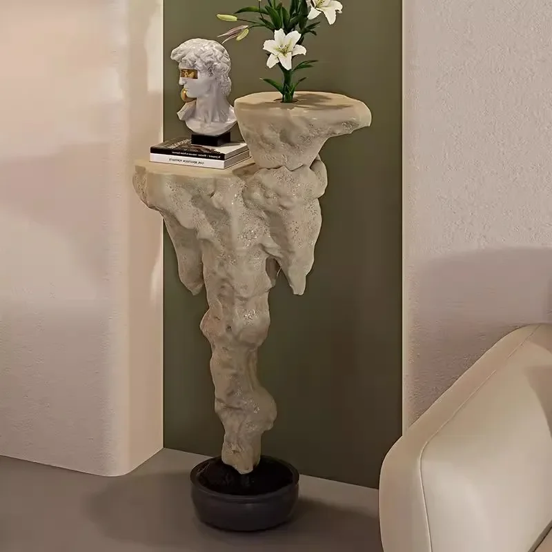 Stone Flower Stand Hydroponic Plant Shelf for Sofa Balcony Living Room Floor Multi Layer Display Rack High End Home Decor