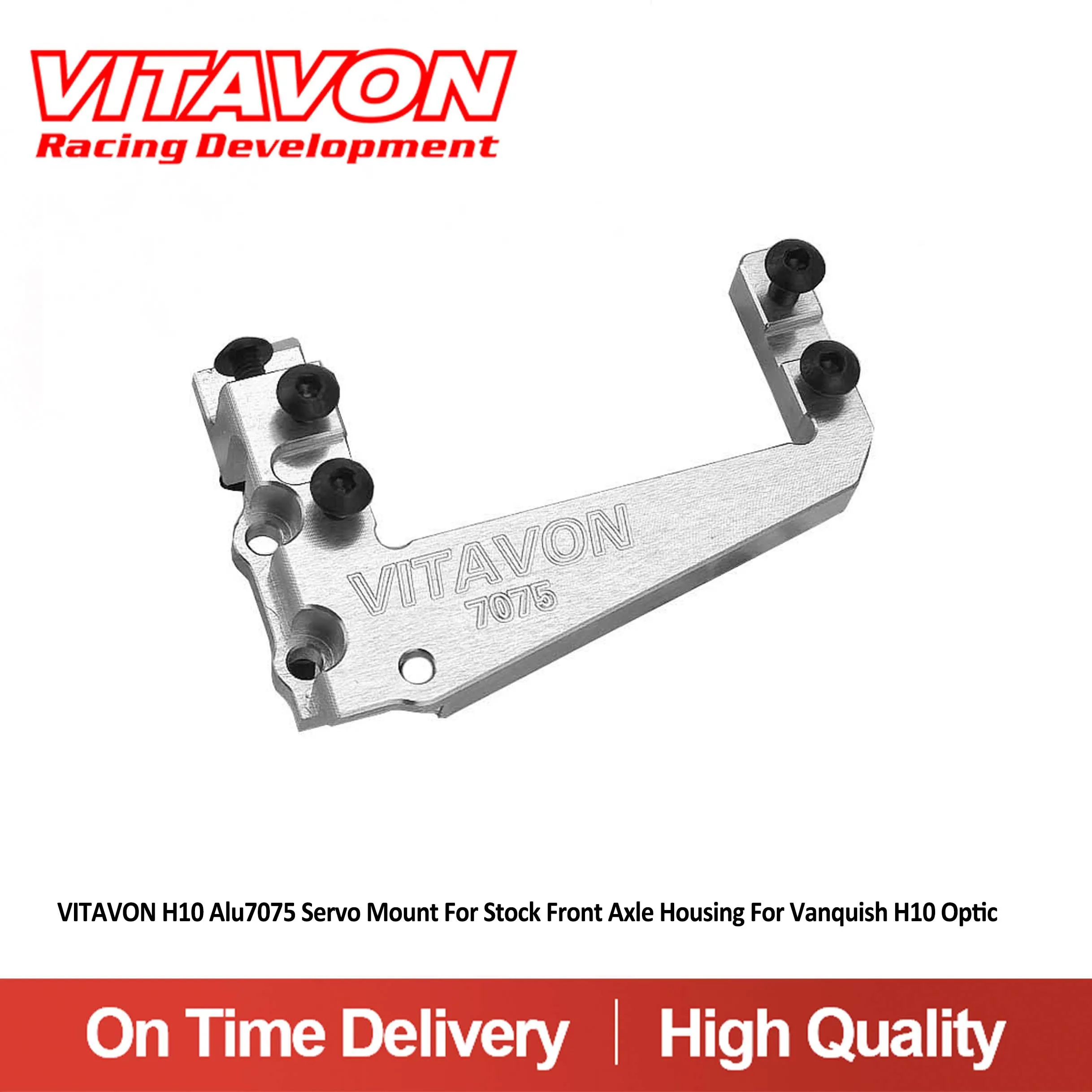 VITAVON H10 CNC Alu7075 Servo Mount For Front Axle Housing For Vanquish H10 Optic CF