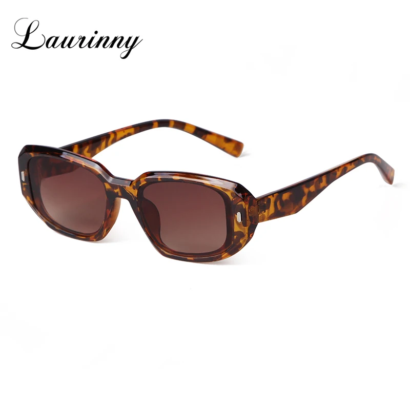 LAURINNY Sunglasses Rectangle Women Trendy Vintage Brand Designer Square Sun Glasses for Women Shades Female Eyewear UV400