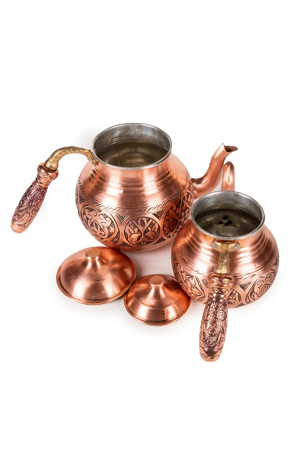 

DOLBOVI Tombul Handmade copper teapot Cooper Tea Pots Handmade