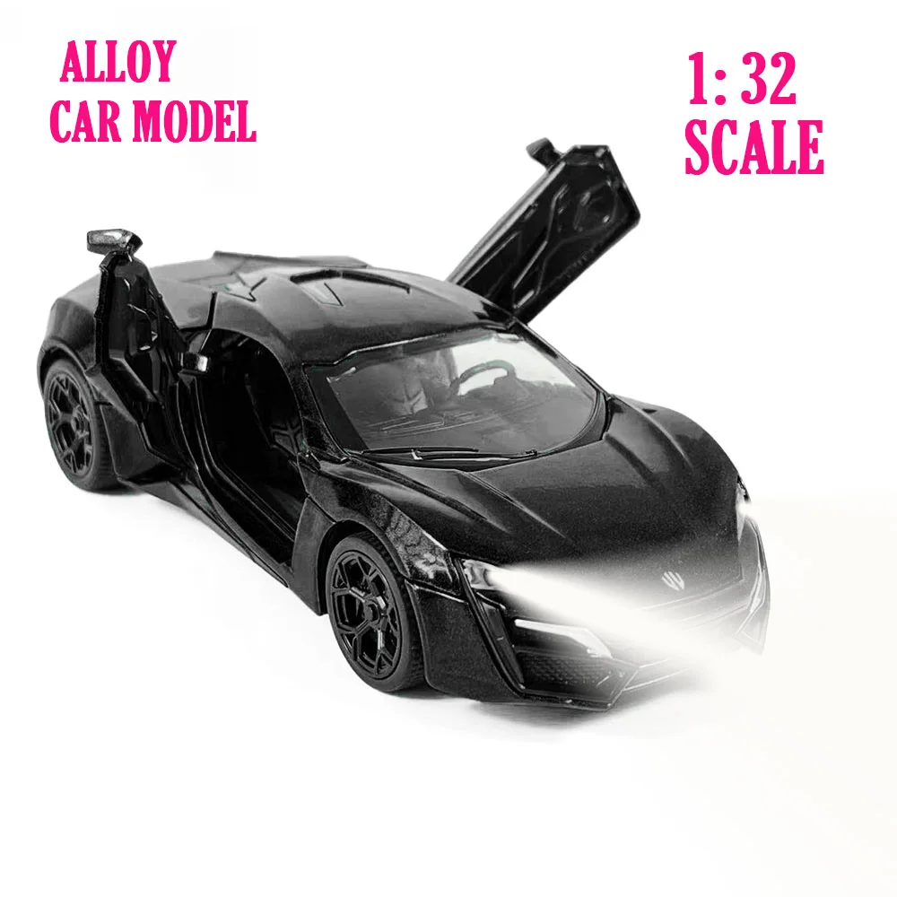 

1:32 Diecast Pullback Muscle Car Model Repilca with Light Sound Scale Alloy Miniature Kid Boy Xmas Gift Toy