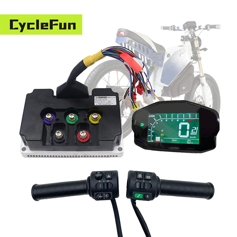 

FarDriver ND96680 72V-96V 330A Sine Wave 4KW-8KW Controller With DKD Display And T08 Throttle For Electric Motorcycles Scooter