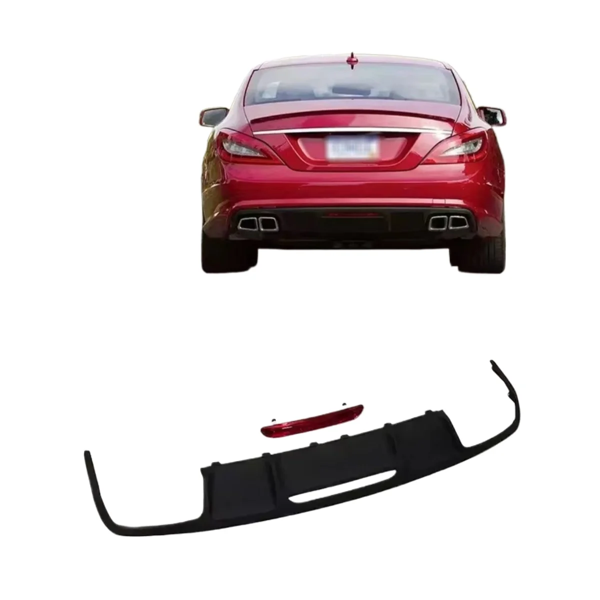 

CLS63 Style Auto PP Material Accessories Rear Diffuser for W218 2013-2017