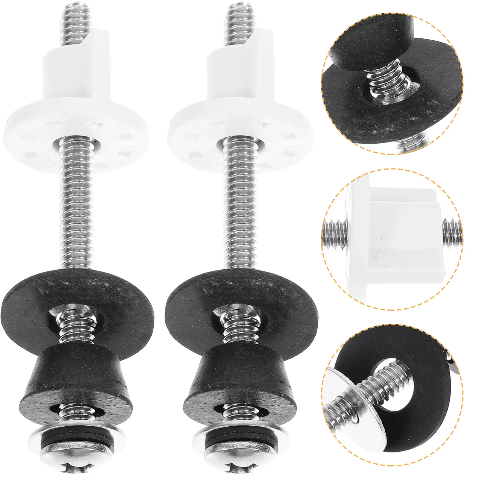 

2Pcs Toilet Seat Screws Stainless Steel Universal Mounting Bolts Toilet Seat Fixing Screws Replacement Hinges Parts