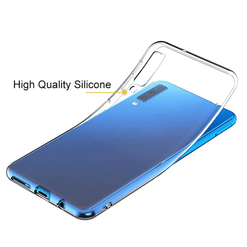 Crystal Clear Silicone Case Samsung Galaxy A7 A9 A8 A6 Plus 2018 Silicone Soft Case Back Cover For Samsung A6+ A8+ 2018 A750 A9S