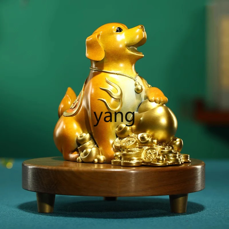 

Yhm all-copper dog ornament Wangcai zodiac living room entrance desktop decoration