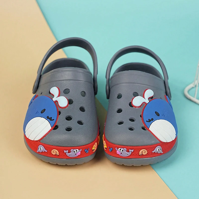 Leisure and Comfortable Summer New Shark Mushroom Home Outdoor Hole Shoes for Boys and Girls