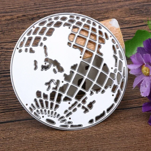 Metal Globe World Earth Paper Craft Tool Die Cutter Cutting Dies Scrapbook Stencils Photo Album Decorative Embossing Template