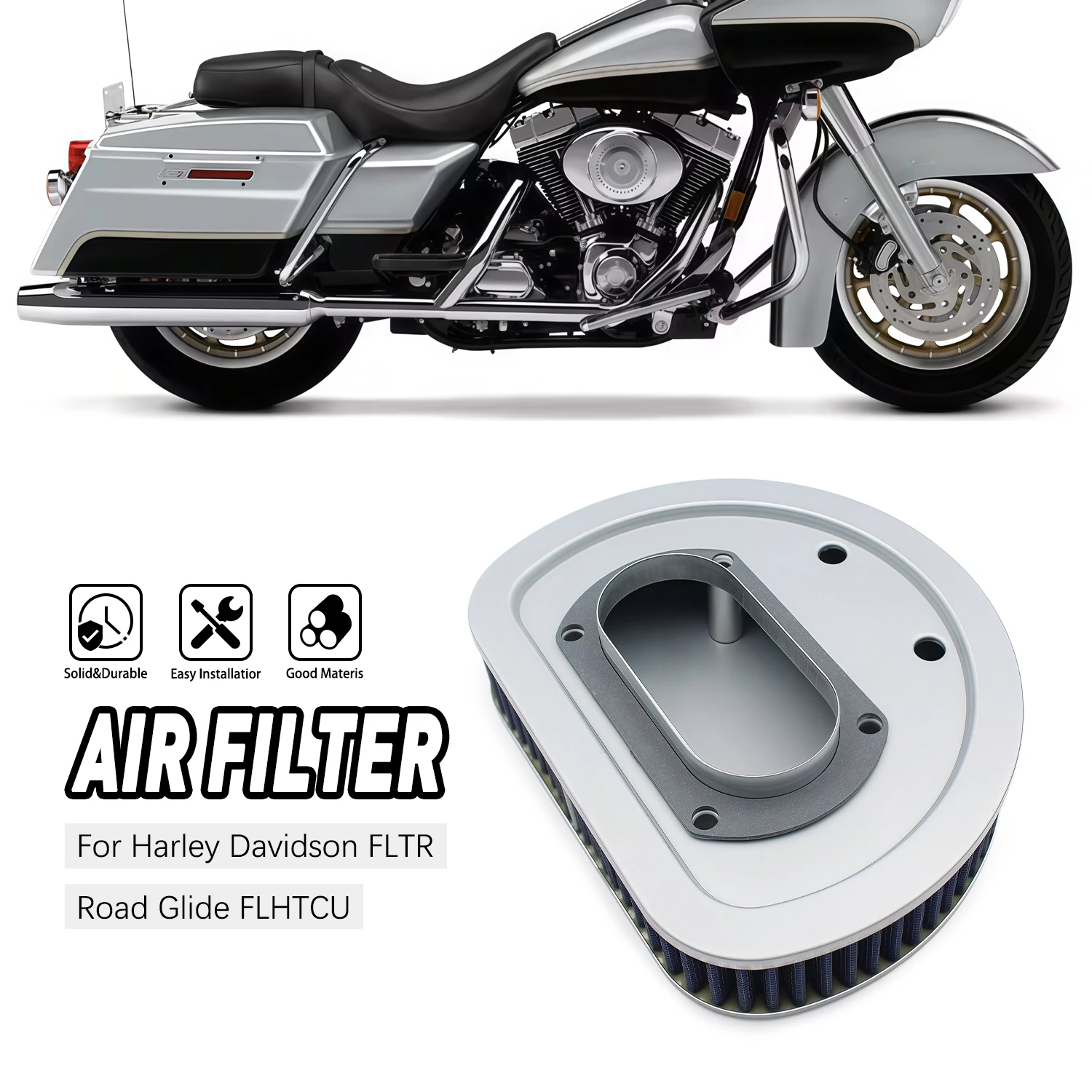 

Air Filter Element Replacement Motorcycle Parts For Harley-Davidson Electra Glide Classic EFI FLHTI Ultra Police Road HD8899