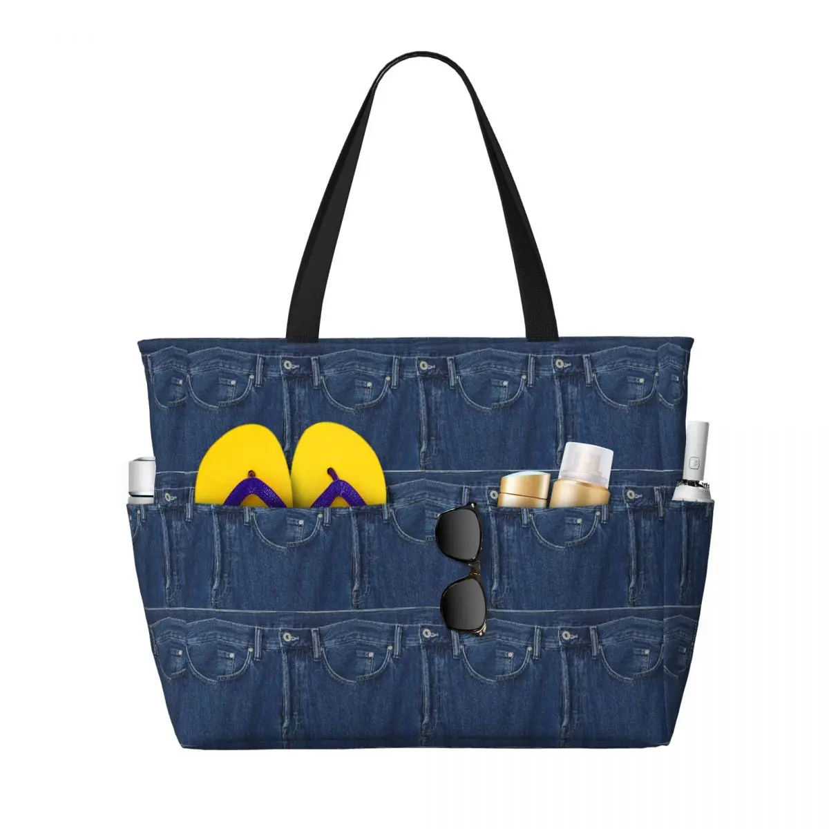 bolsa-de-praia-classica-em-jeans-azul-com-textura-bolsa-grande-para-esportes-ginastica-yoga-viagem-e-fitness-para-mulheres