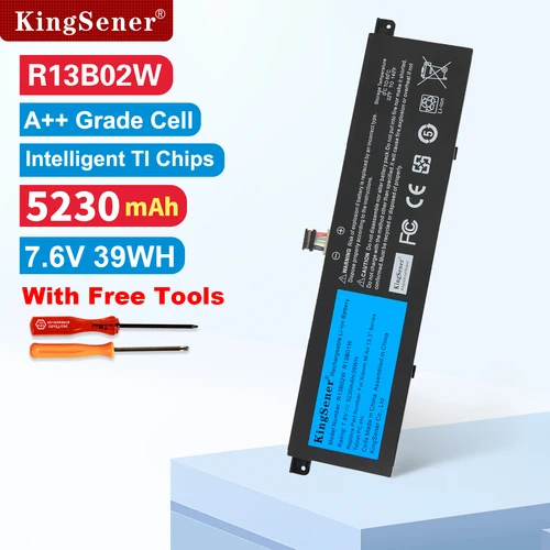 KingSener 샤오미 미 에어 13.3 인치 시리즈 태블릿 PC용 노트북 배터리, 7.6V 5230mAh, R13B01W, R13B02W, 39WH, 신제품 