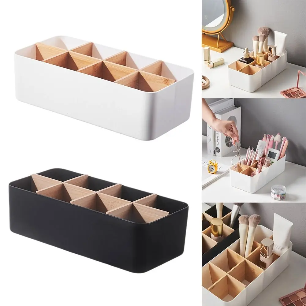 

Durable 8 Grids Remote Controller Storage Box Multifunction Cosmetic Storage Living Room Organizer Plastic Desktop Storage Box