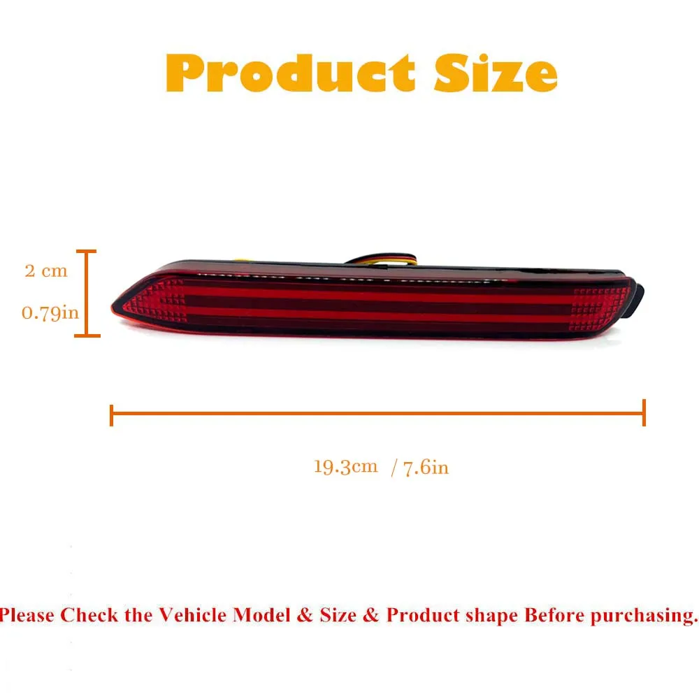 for Toyota Camry Sienna Reiz RAV4 Venza Avalon Fortuner Lexus IS-F GX470 RX300 LED Rear Bumper Reflector Tail Brake Light Bar - view 6