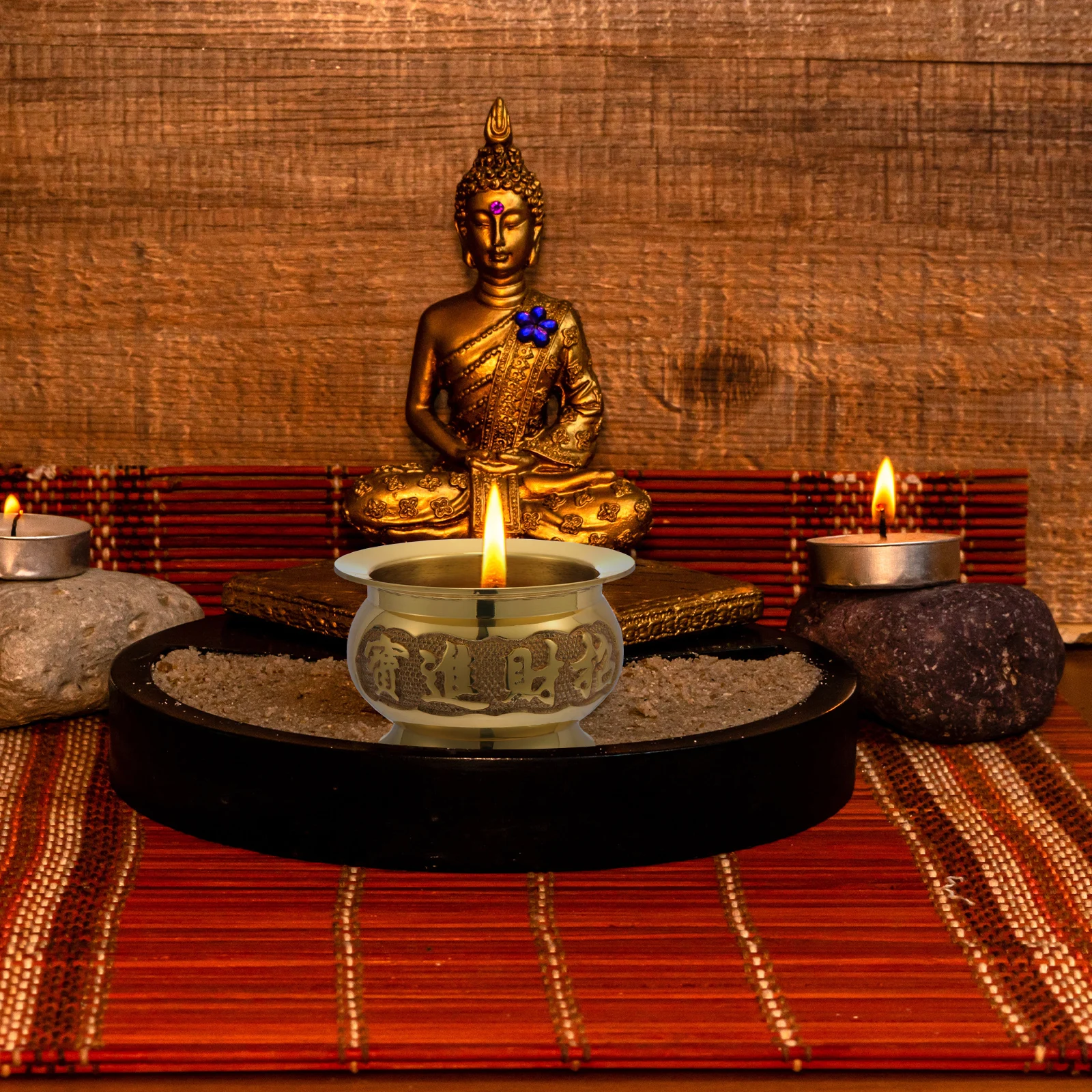 

Copper Holder Vintage Aromatherapy Burner Home Decoration Air Purification Censer Retro Incense Stick Holder
