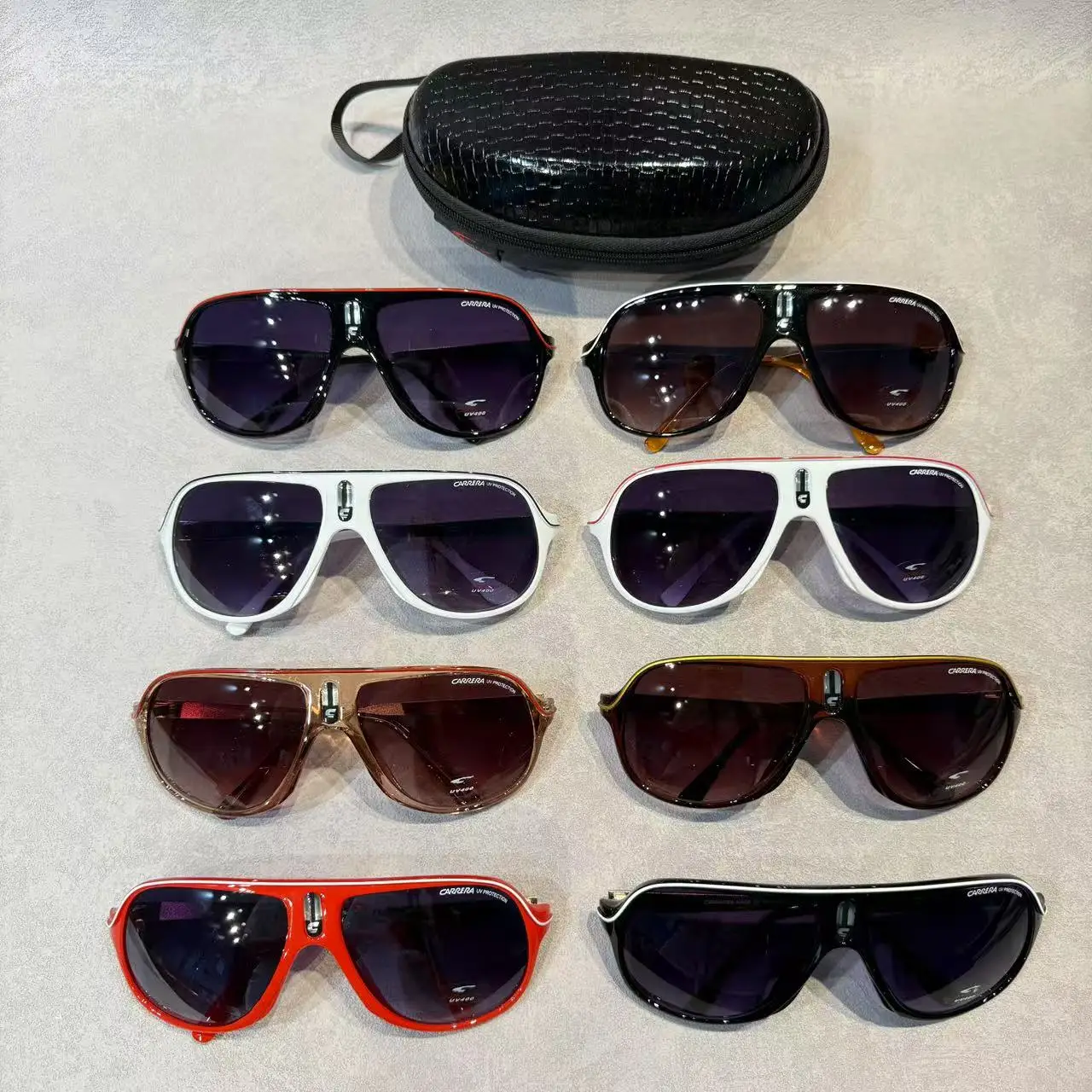 Carrera الرجال العلامة التجارية النظارات الشمسية خمر نظارات شمسية الرجال النساء كبيرة مربع كبير الحجم الملونة في الهواء الطلق الرياضة القيادة نظارات CA020