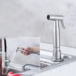 Zlewozmywak ze stali nierdzewnej strona słuchawka prysznicowa wyciągany kran ręczny Bidet pojedynczy kran z zimną wodą do mycia warzyw owocowych