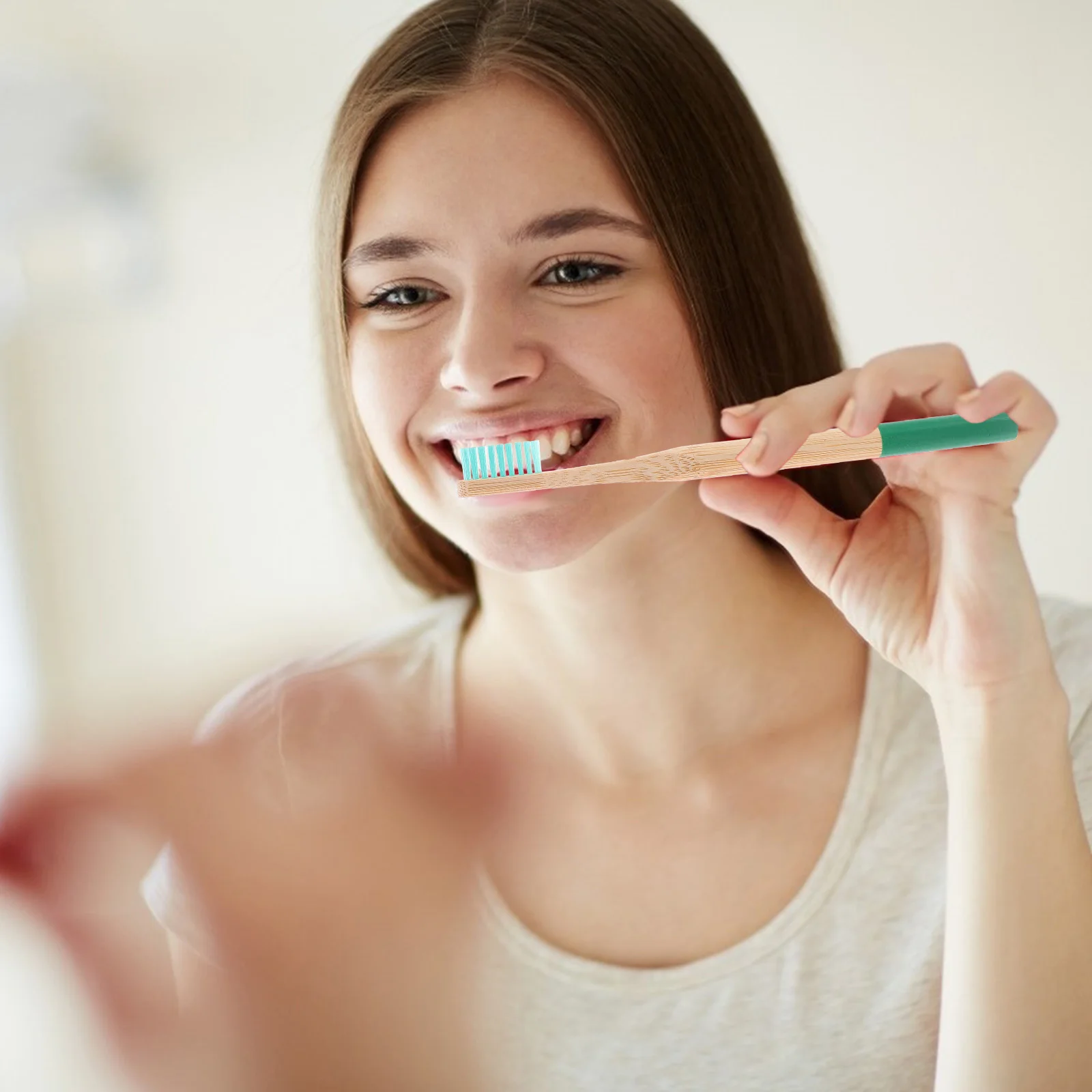 

3 Sets Bamboo Toothbrush Smooth Safe Durable Travel Portable Eco Friendly Storage Tube Kit Random Color Bamboo Case Oral Care