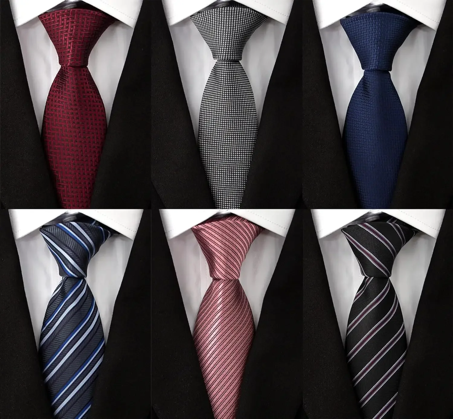 Wholesale 6/9/12 PCS/ SET Men's Necktie Classic Polyester Tie For Man Woven Jacquard Neck Ties corbatas designer