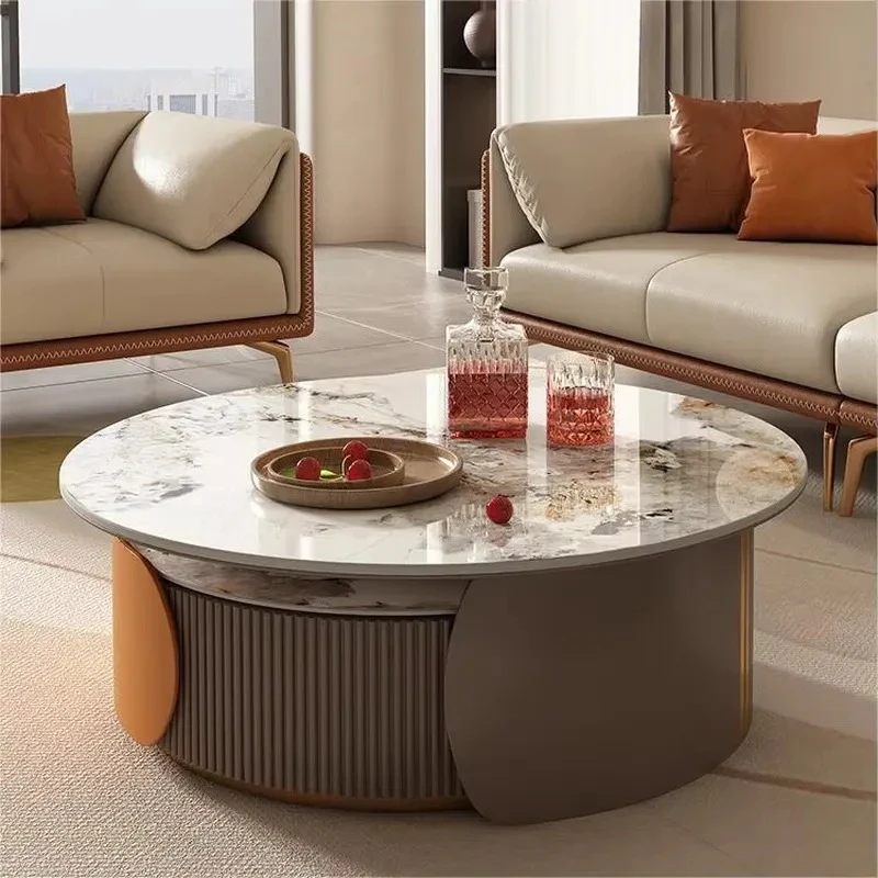 Retractable marble coffee table Modern design Durable and easy to clean Home furniture